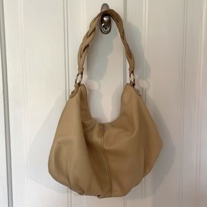 Liz Claiborne yellow leather hobo purse